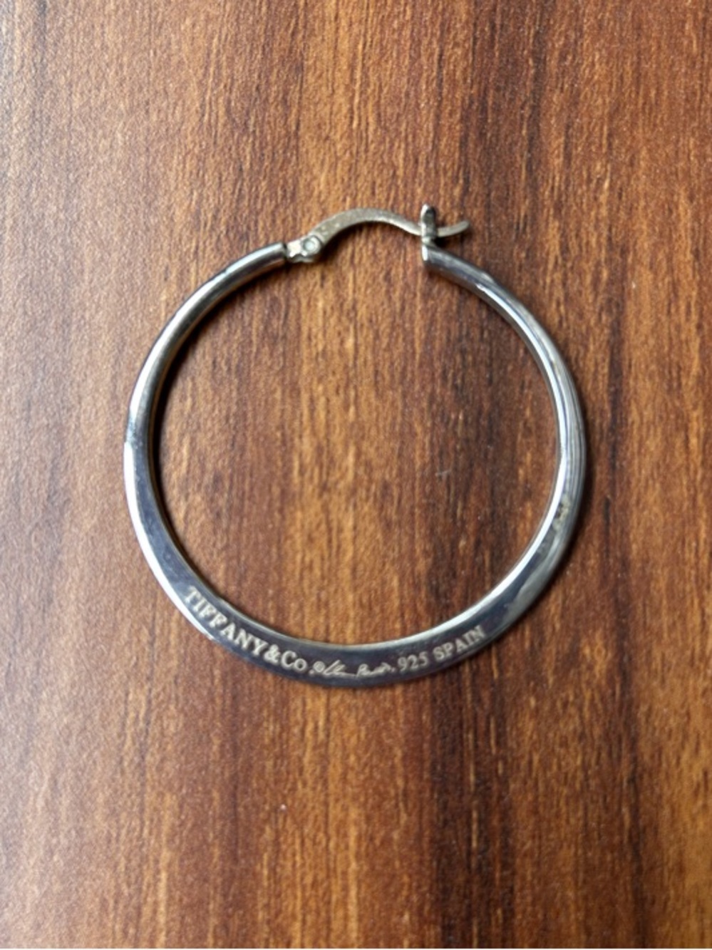 Tiffany & Co. Polished Silver Hoop Earring